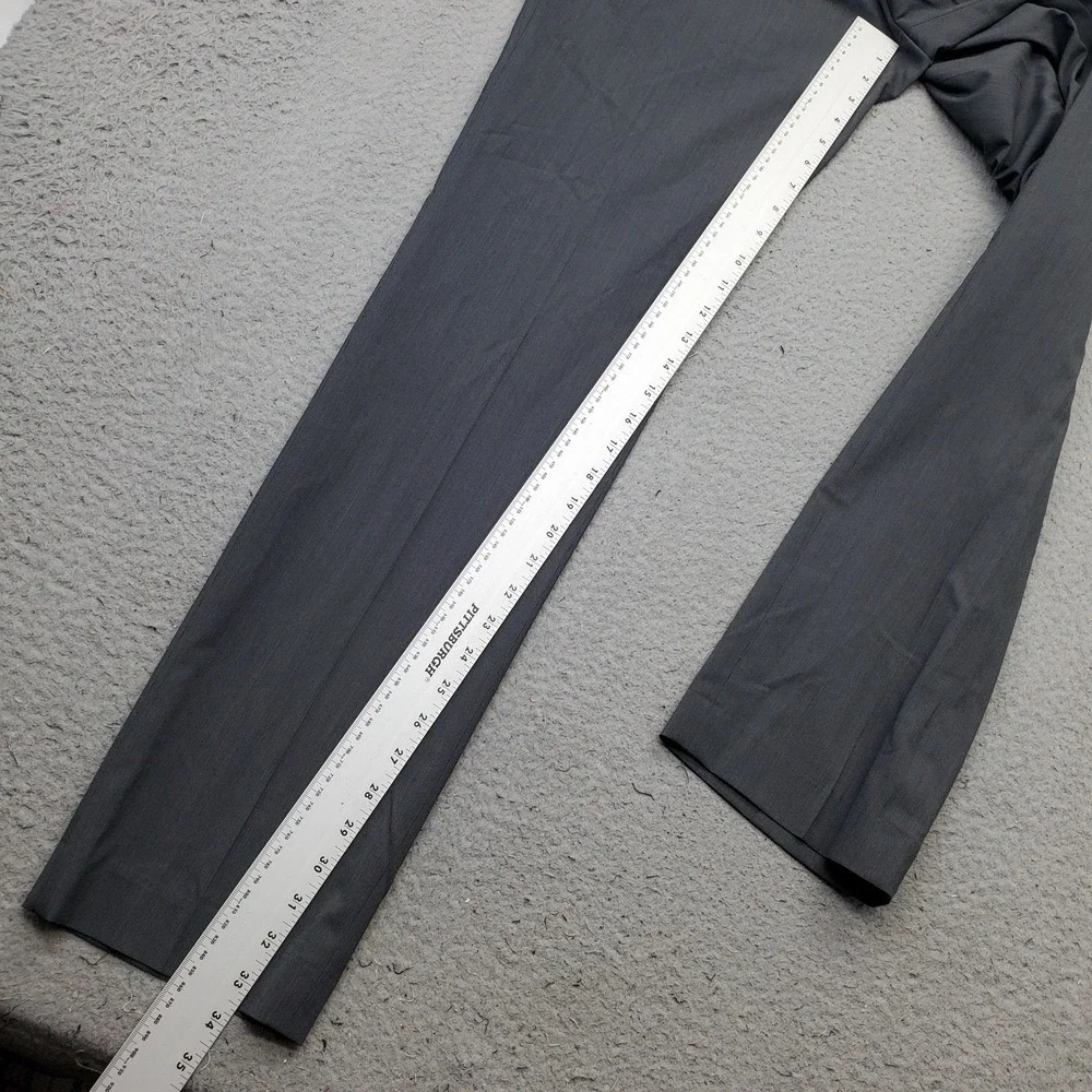 J. Ferrar Pants Mens 32x34 Gray Adjustec Stretch Slim Ultra Comfort Flat Front